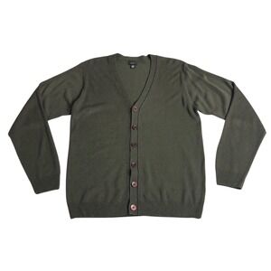 Vintage 90s Reunion Cardigan Sweater Mens‎ Medium Green Grunge Academia Preppy